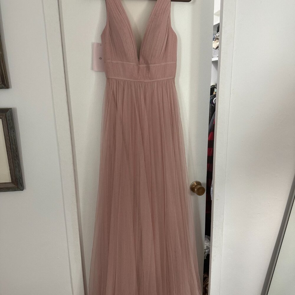 Jenny Yoo Sarita Dress, Whipped Apricot, Size 2 - Picture 7 of 7